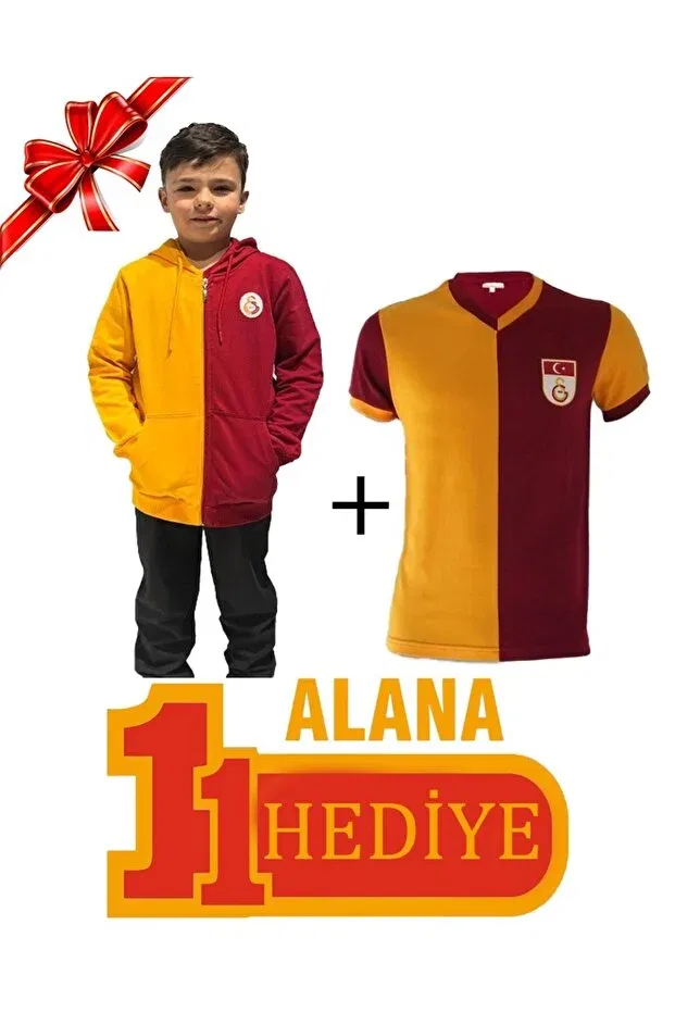 Детский спортивный костюм с капюшоном Galatasaray, Yellow - Red