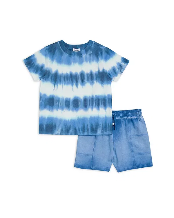 Детский комплект из футболки и шорт с принтом Sagrasso Tie Dyed Splendid, Sagrasso T Dye