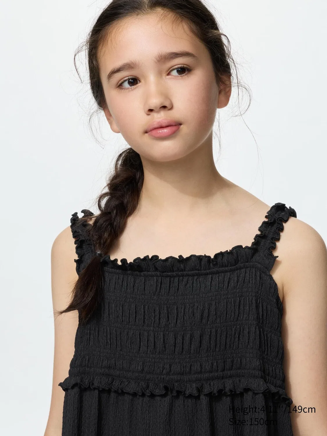 Платье Uniqlo, с боковыми сборками, розовое — фото 4