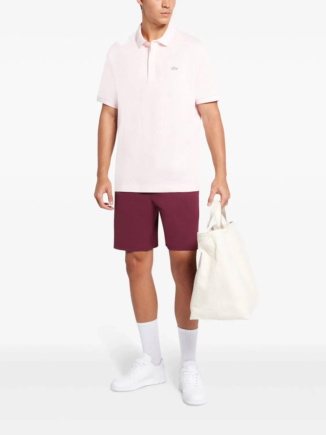 Поло с коротким рукавом и логотипом Lacoste, розовый — фото 4