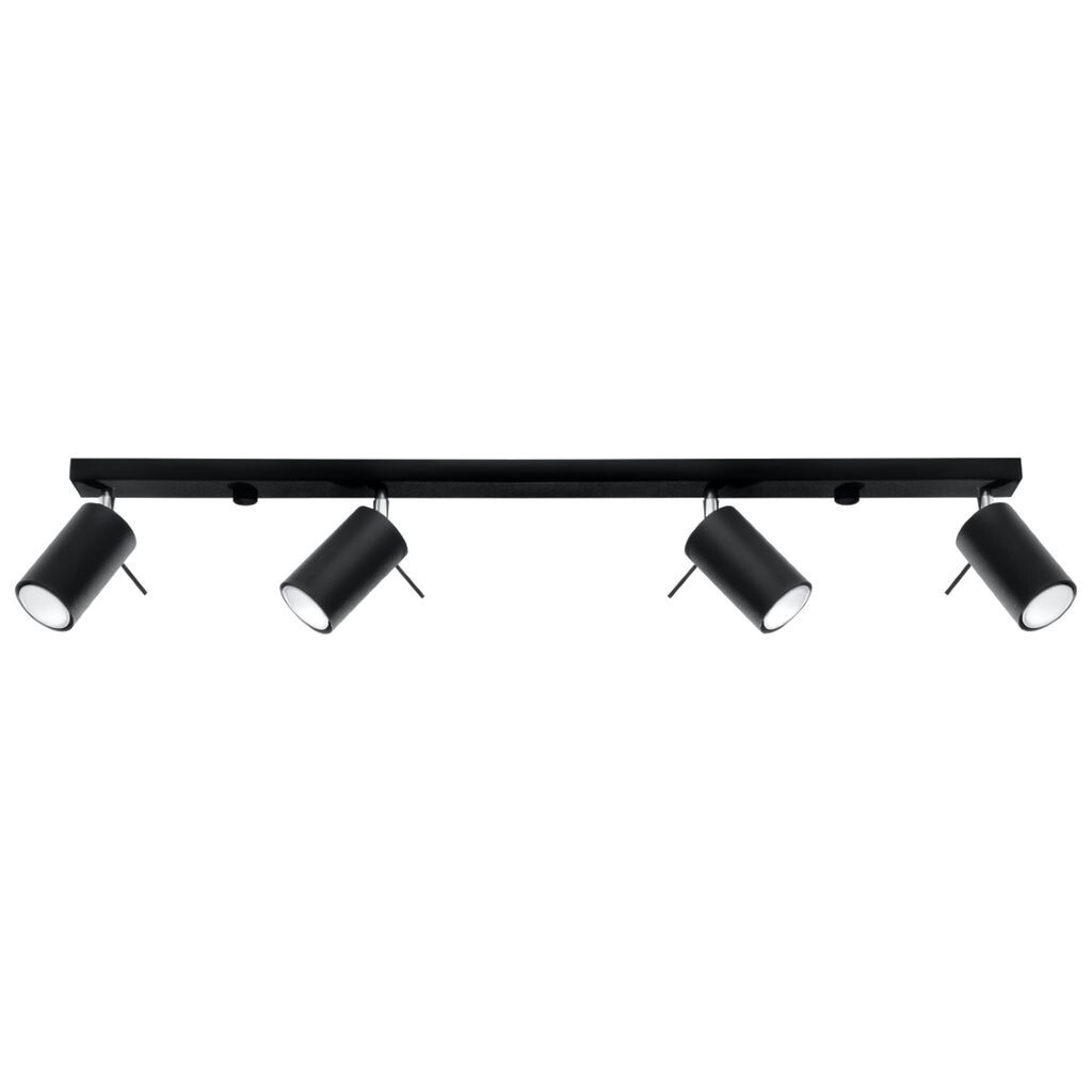 

Потолочный светильник RING 4L черный 4xGU10 40W сталь 16x6x80см Sollux Lighting