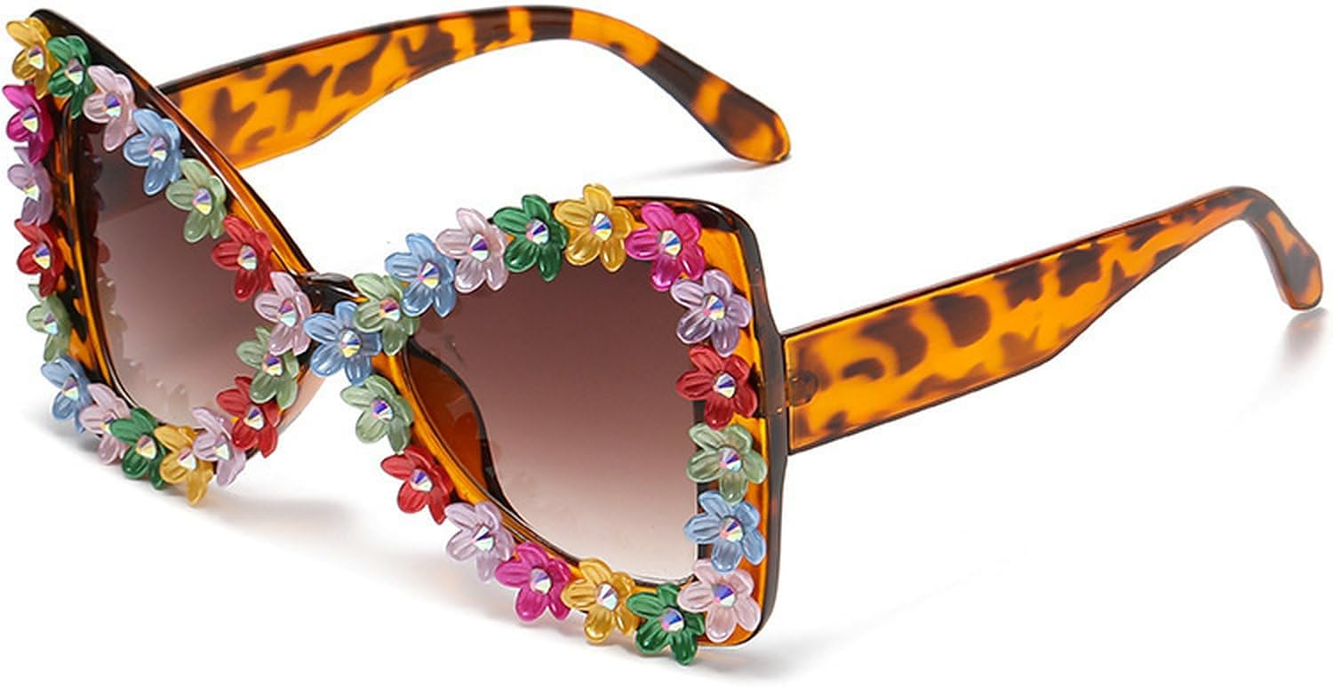 

Ретро-солнцезащитные очки с бантом для женщин, модные солнцезащитные очки со стразами для дам, блестящие бриллиантовые солнцезащитные очки для вечеринок на открытом воздухе mincl, Leopard