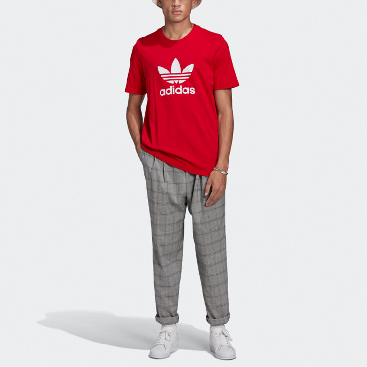 Футболка мужская красная Adidas Originals, красный — фото 2