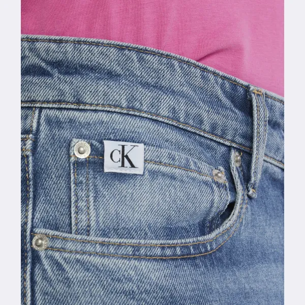Зауженные джинсы узкого кроя Calvin Klein, синий — фото 3