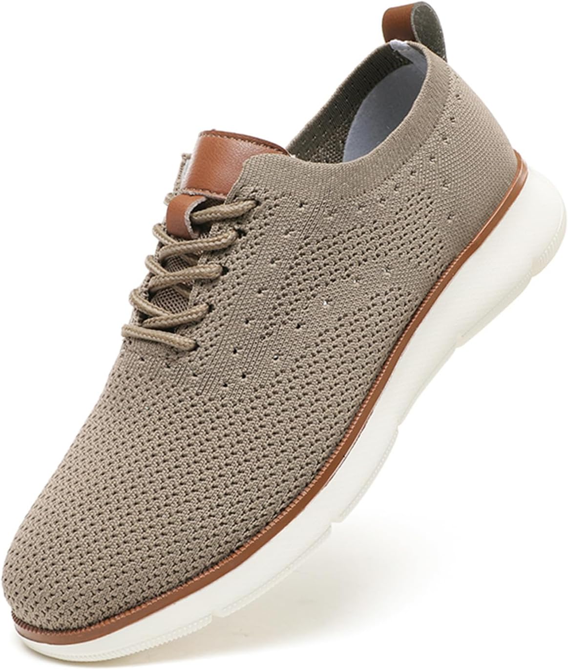 

Мужские сетчатые оксфорды Легкие дышащие туфли Комфортные повседневные туфли для ходьбы Medasain, коричневый