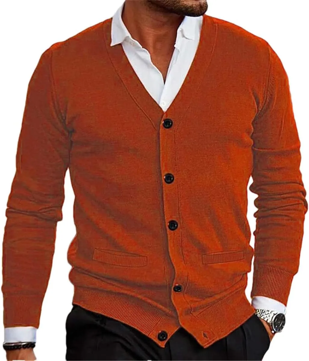 

Кардиган на пуговицах с v-образным вырезом и карманами