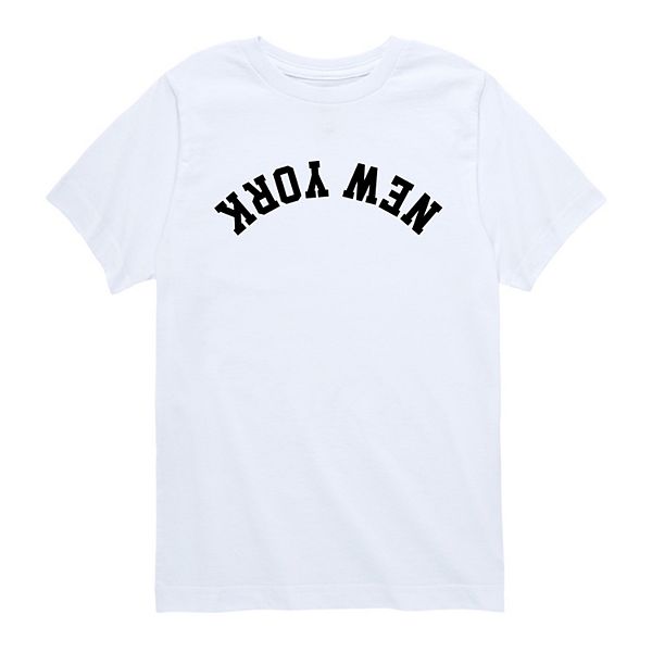 

Футболка с принтом New York Upside Down для мальчиков 8-20 Licensed Character, White