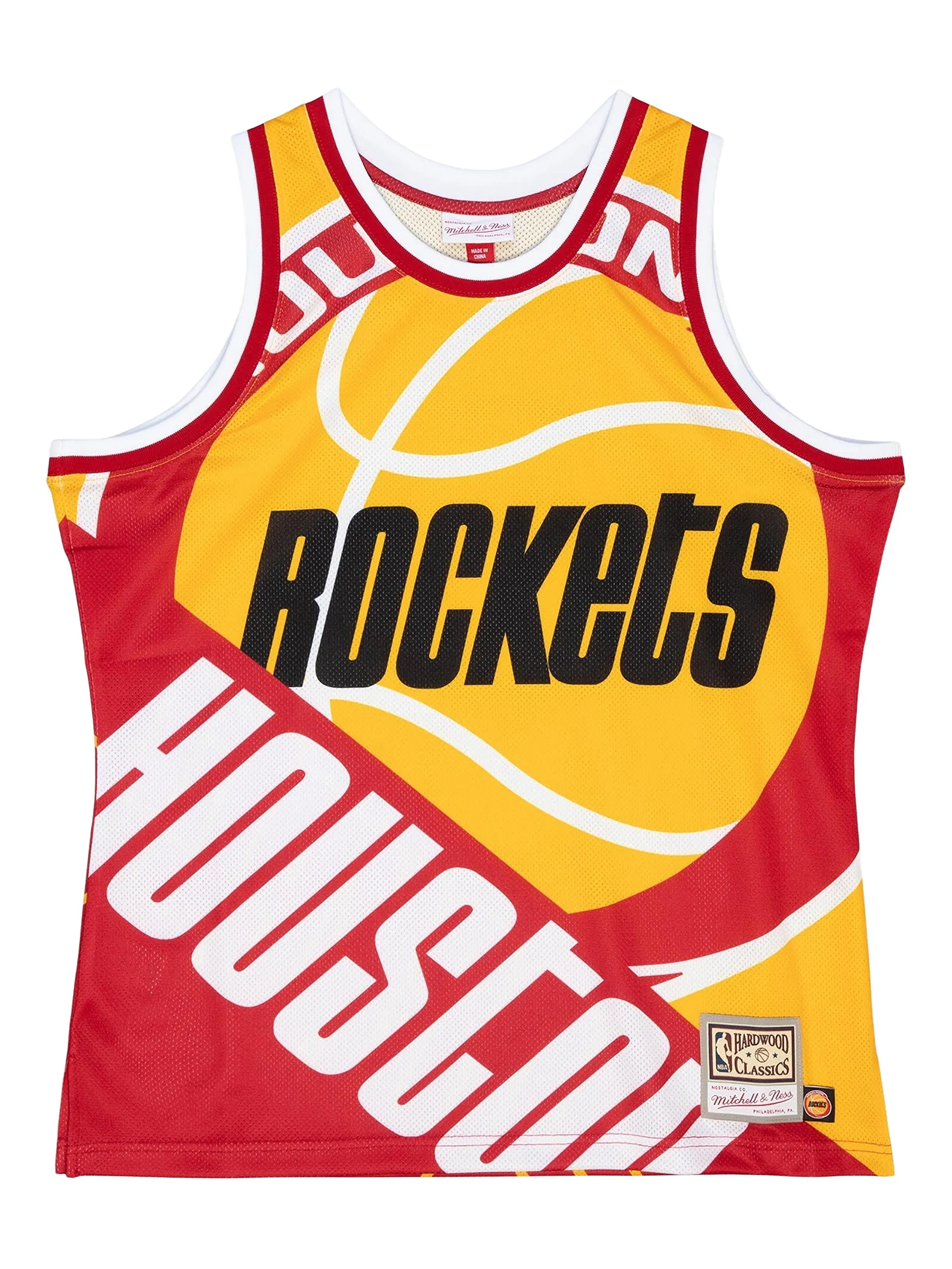 

Топ Big Face NBA Houston Rockets Mitchell & Ness, желтый