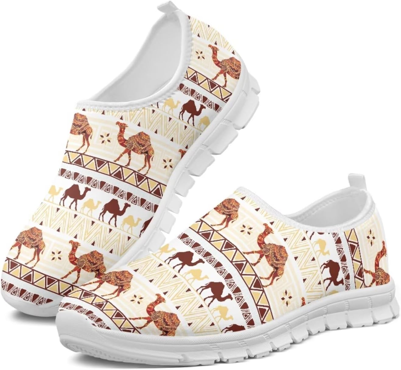 

Мужские слипоны Twousenru, удобные лоферы, легкие повседневные широкие кроссовки из ткани для прогулок и путешествий, African Tribe