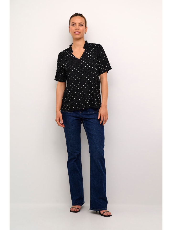 

Блузка с короткими рукавами KAtina, стандартный крой, цвет: черный/меловой горошек Kaffe