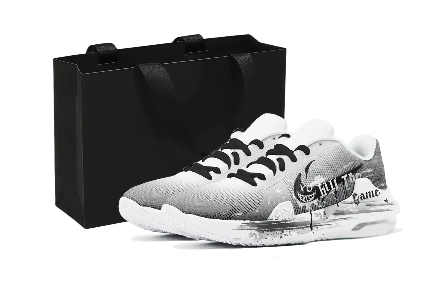 

Nike Баскетбольные кроссовки Air Max Impact 4 с амортизацией, износостойкие, низкие, мужские, черно-белые