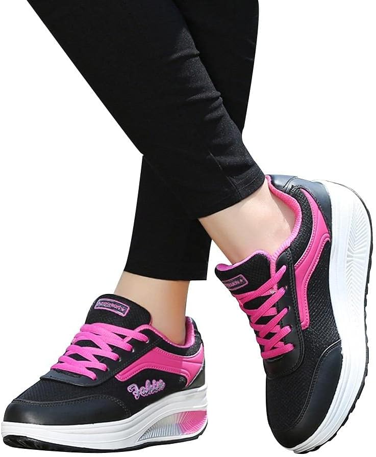 

Женские модные кроссовки Hbeylia на платформе, водонепроницаемая кожа, модные повседневные, на шнуровке, с массивной подошвой, на высоком каблуке, для ходьбы, бега, походов, спортивные кроссовки для осени, низкие, для скейтборда, черный