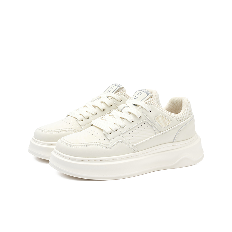 

Мужские износостойкие низкие кроссовки для скейтбординга, увеличивающие рост JOSINY, White/Black