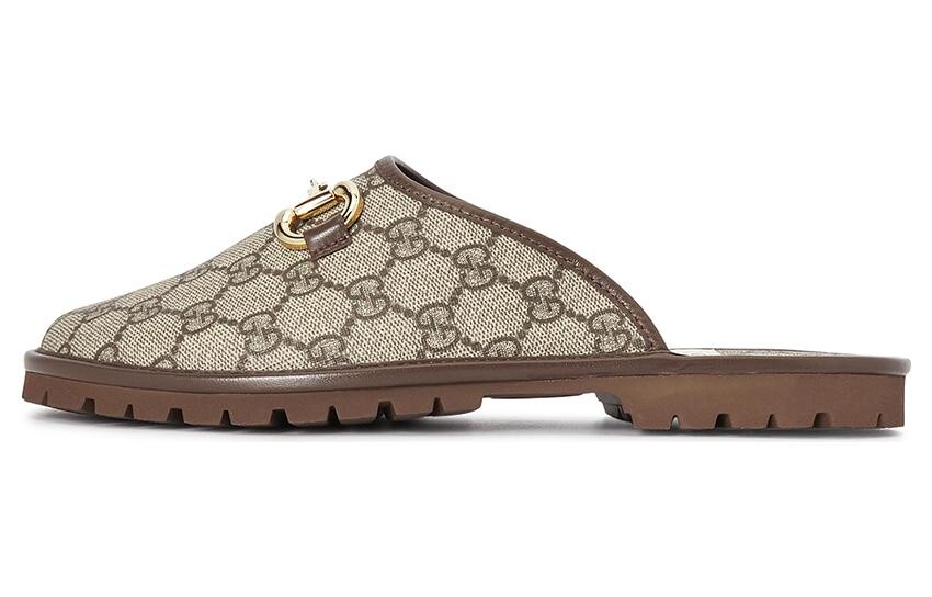 

Сандалии Gucci с узором, серо-бежевый