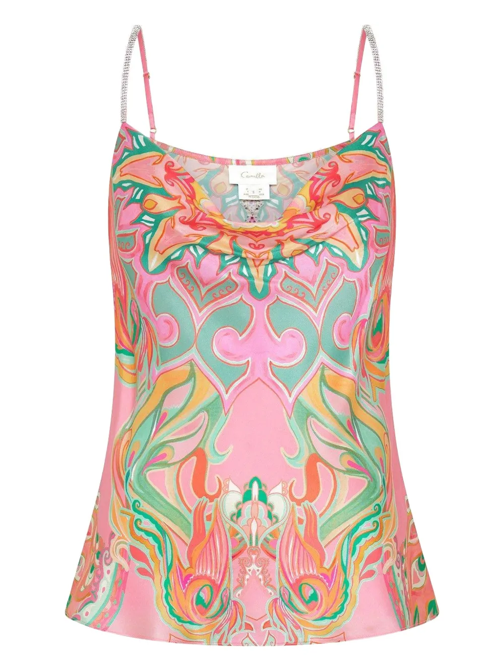 

Bias Cami Tea crystal-embellished top Camilla, розовый