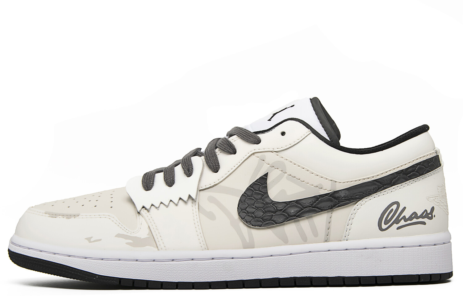 

Кроссовки Air Jordan 1 Vintage Basketball Shoes Men Low-top Beige/Gray, серый