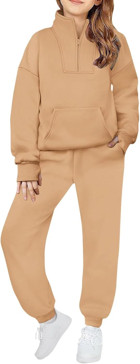 Детский спортивный костюм из флиса, Khaki, 2 предмета