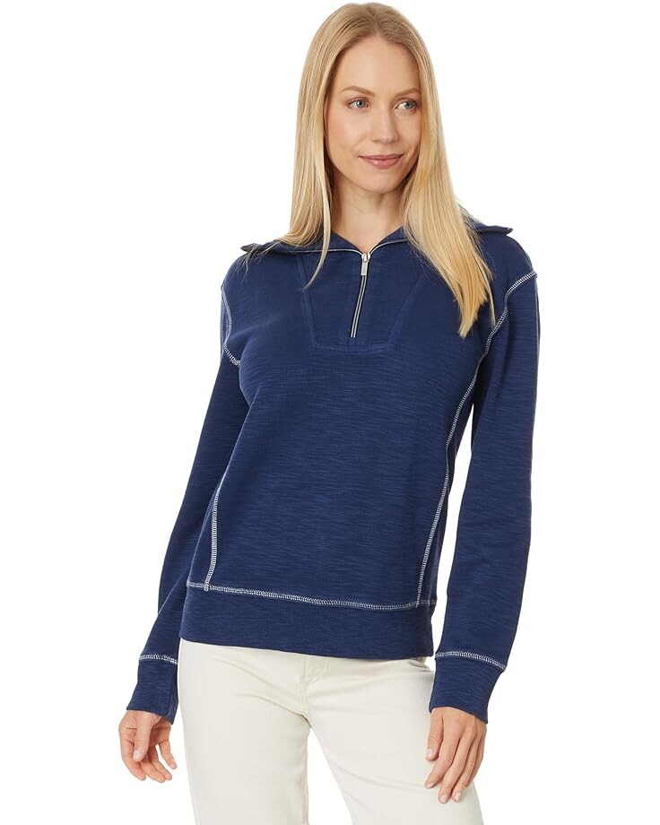 

Пуловер Tommy Bahama Tobago Bay Half Zip, цвет Island Navy