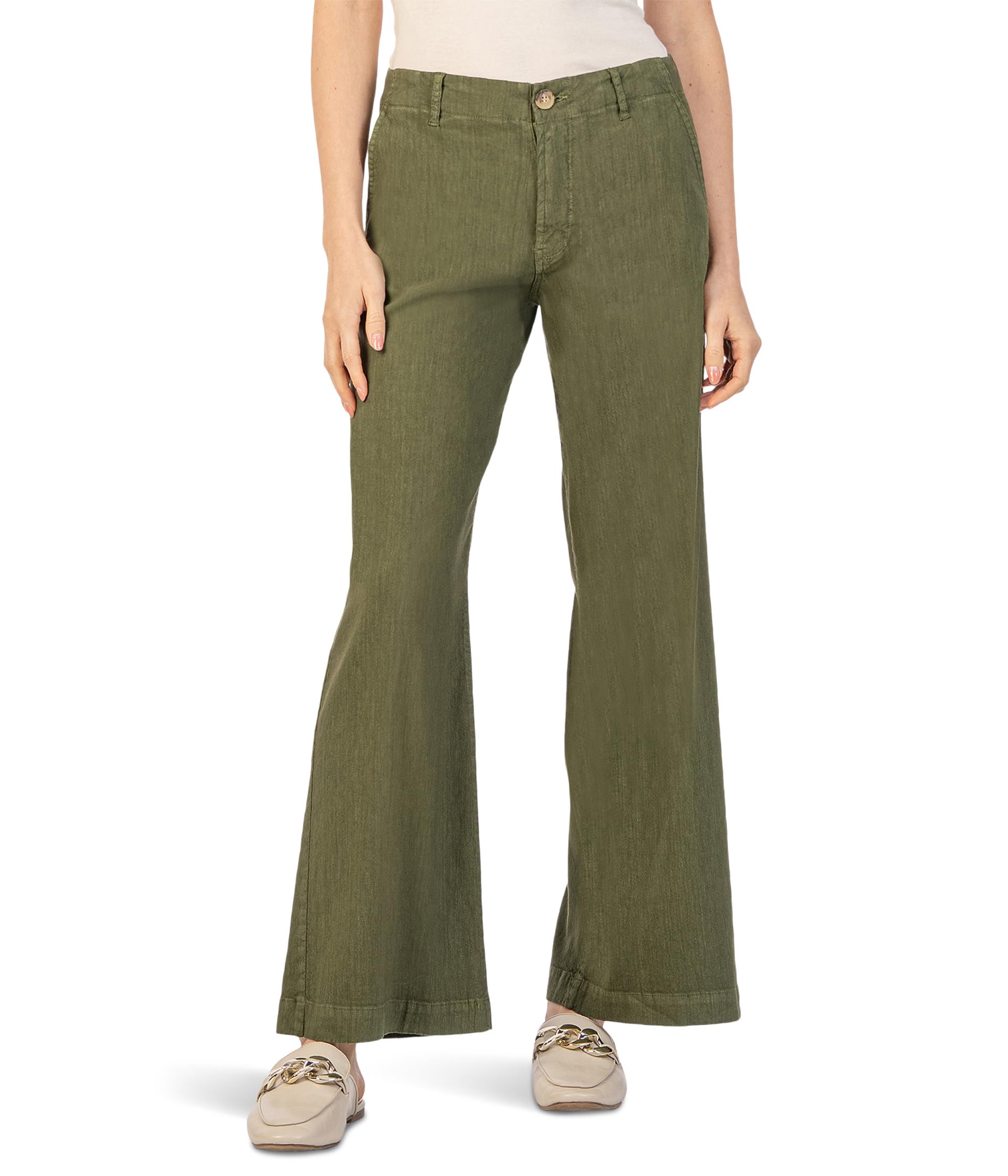 

Джинсы KUT from the Kloth Meg - Linen Wide Leg Pants, Forest
