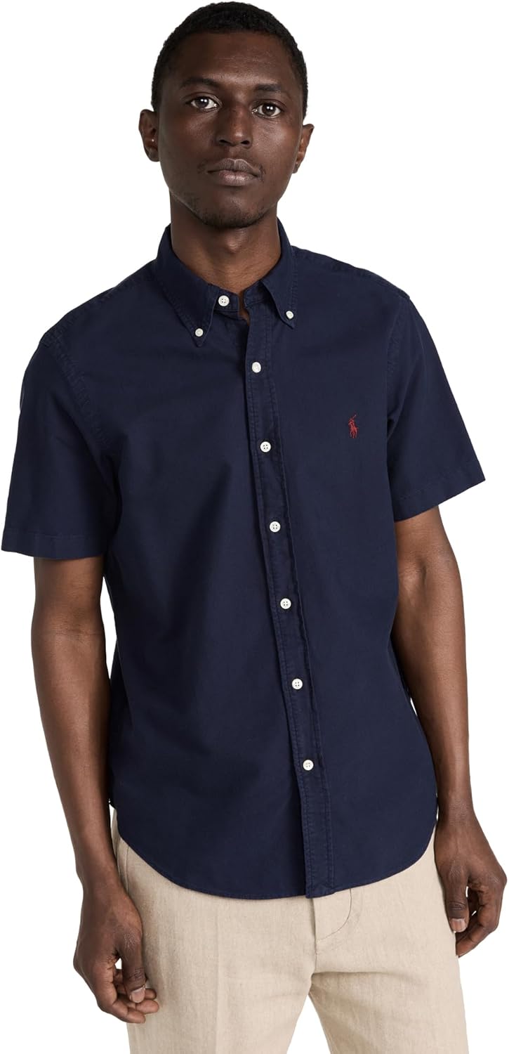 

POLO RALPH LAUREN Мужская классическая рубашка Oxford Performance, Rl Navy