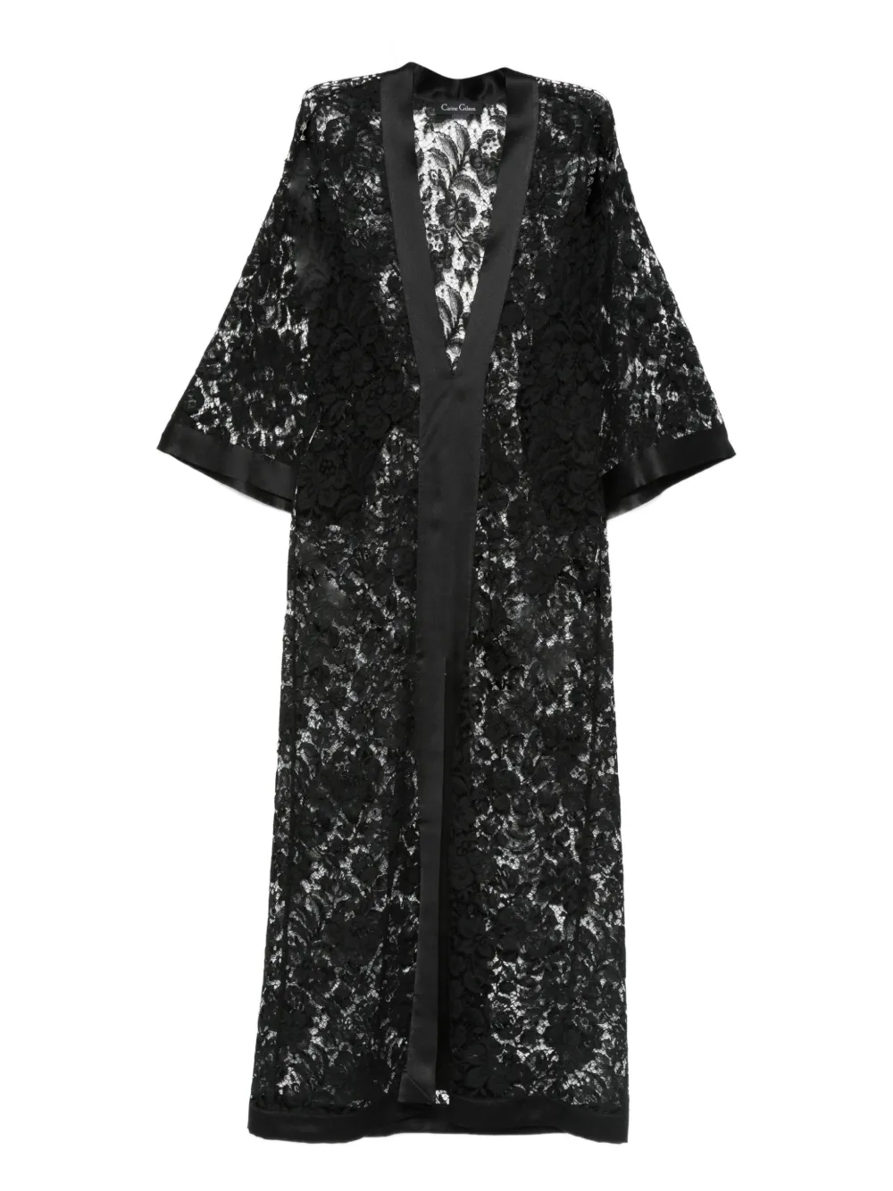 

Кружевная ночная рубашка с V-образным вырезом Carine Gilson, черный