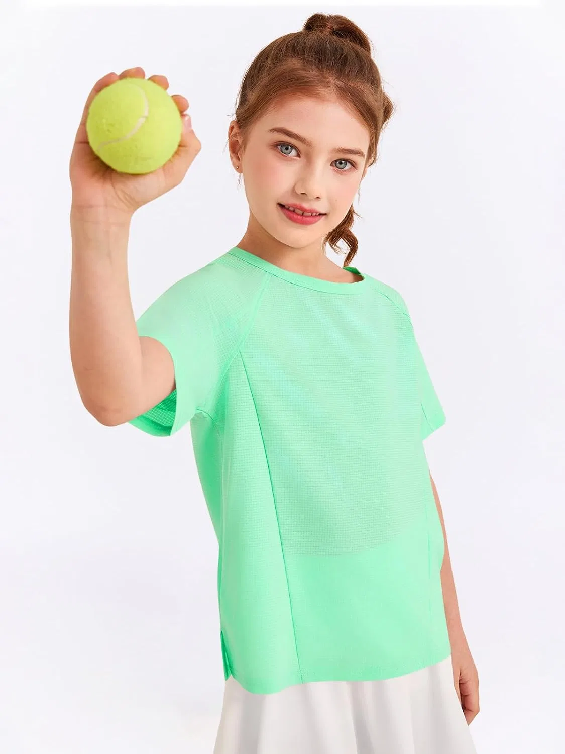 Футболка детская с цветным блоком, Haloumoning, Mint Green — фото 2