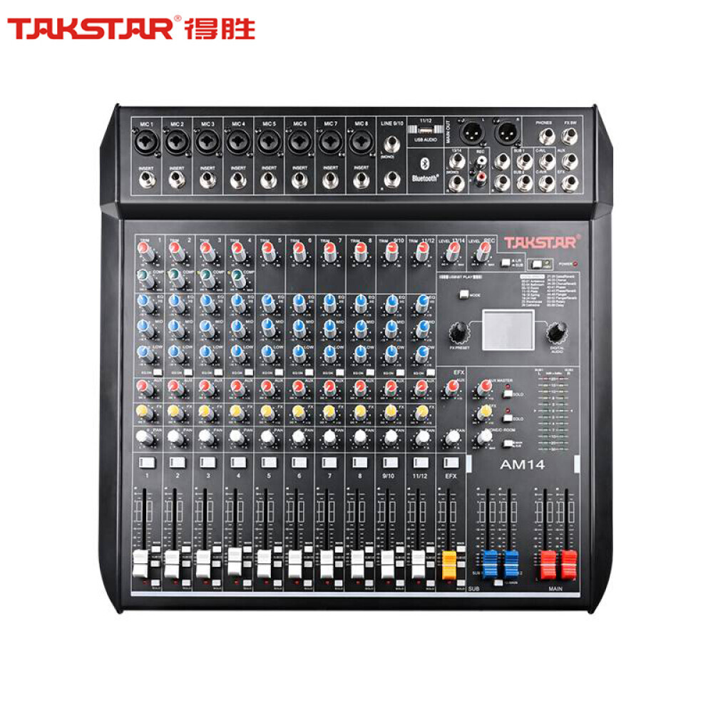 

Стереомикшер Takstar AM14 четырнадцатиполосный с Bluetooth