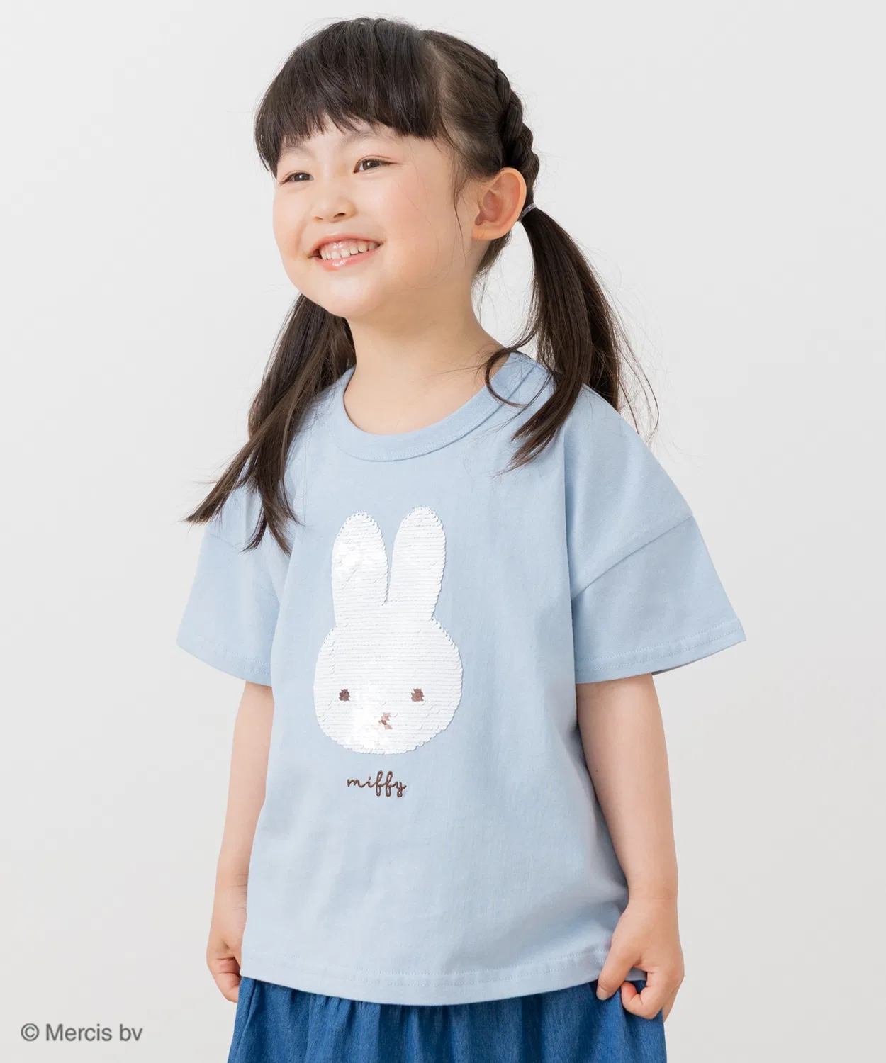 Детская футболка с принтом Miffy, хлопковая Miffy, Black