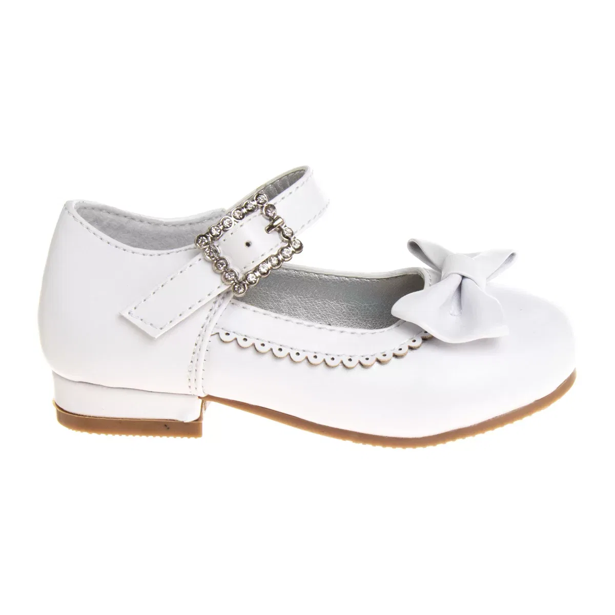 Детские туфли для девочек с блестками Josmo Shoes, White — фото 2