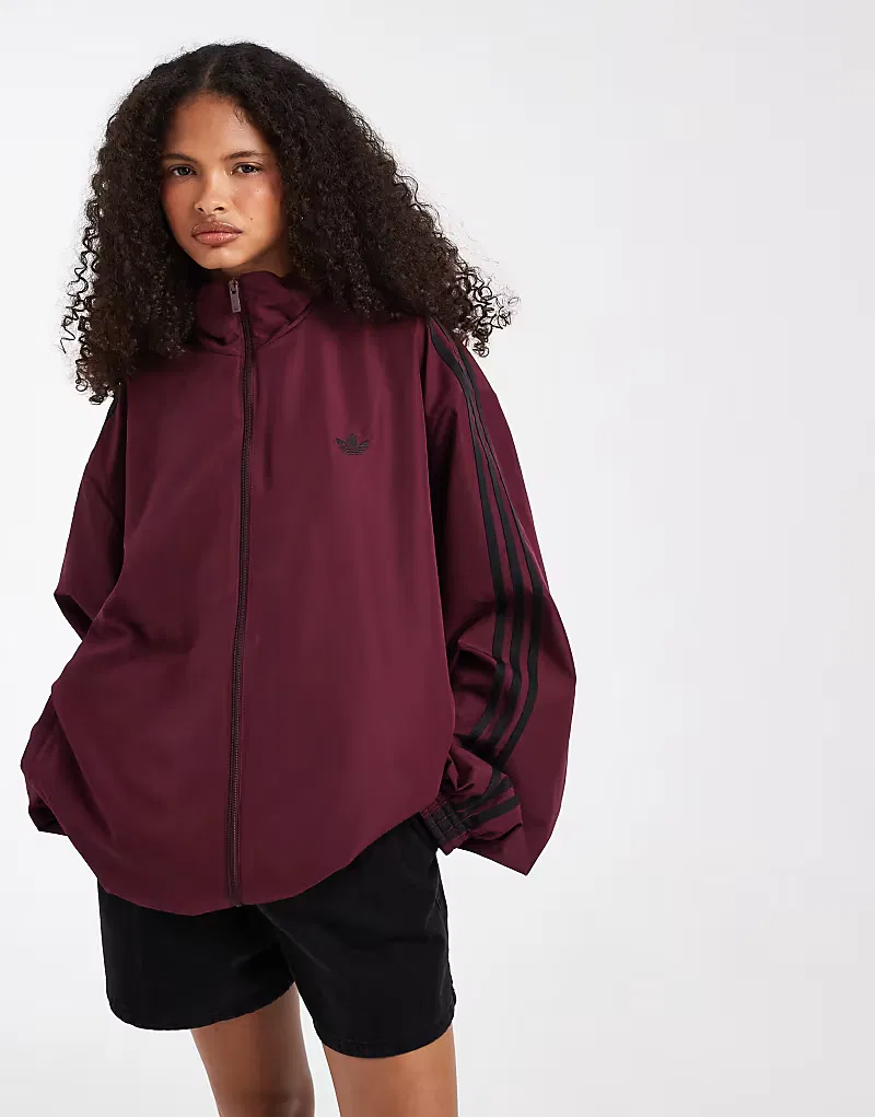 Спортивная куртка Adidas Originals Firebird из тканого материала, бордовый