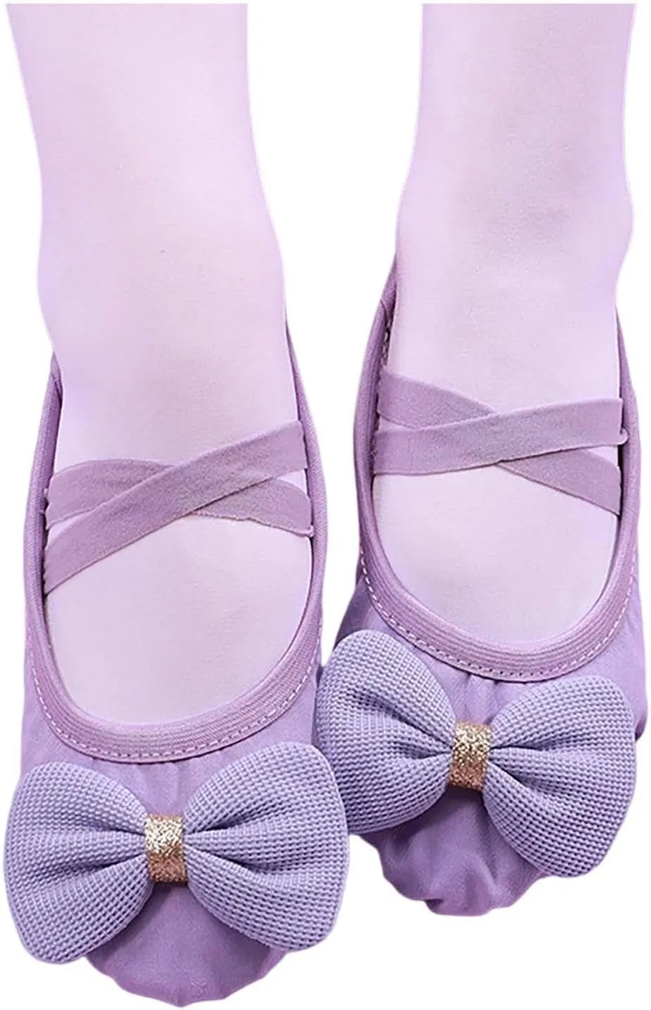 Детские балетки для девочек с бантом из канваса, модель Ballet Shoes, бренд, Purple