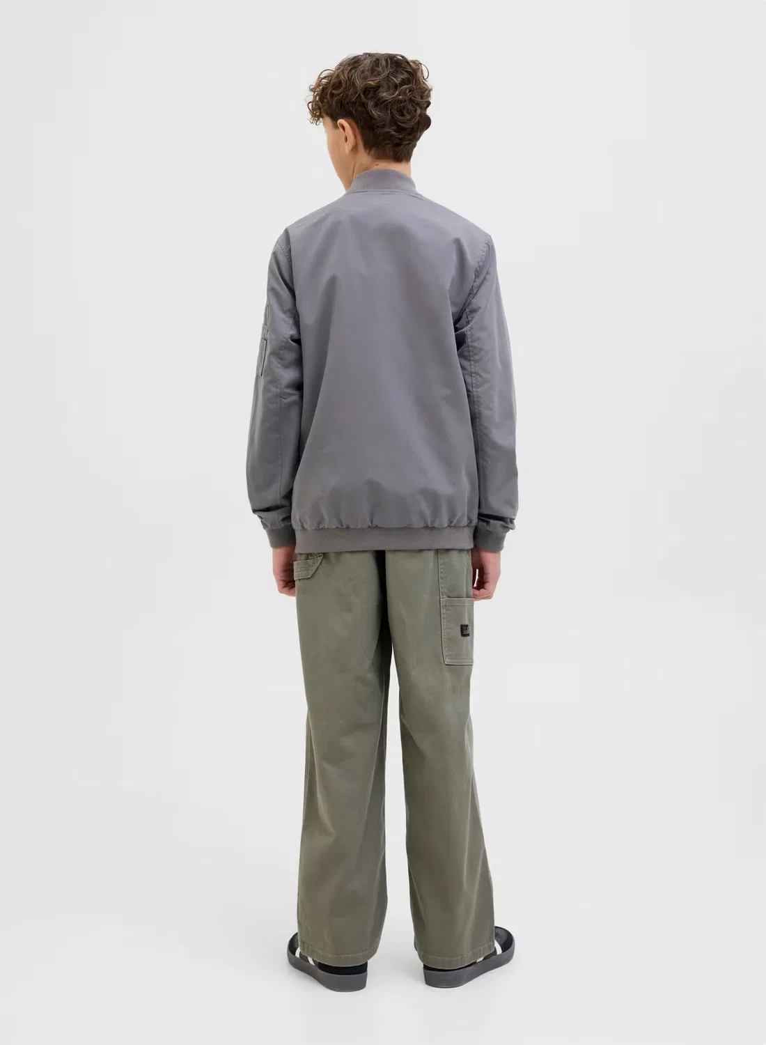 Куртка-бомбер водоотталкивающая Jack & Jones Junior, серый — фото 2