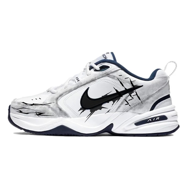 

Кастомизированные кроссовки Nike Air Monarch 4 Chunky Sneakers Unisex, белый/голубой