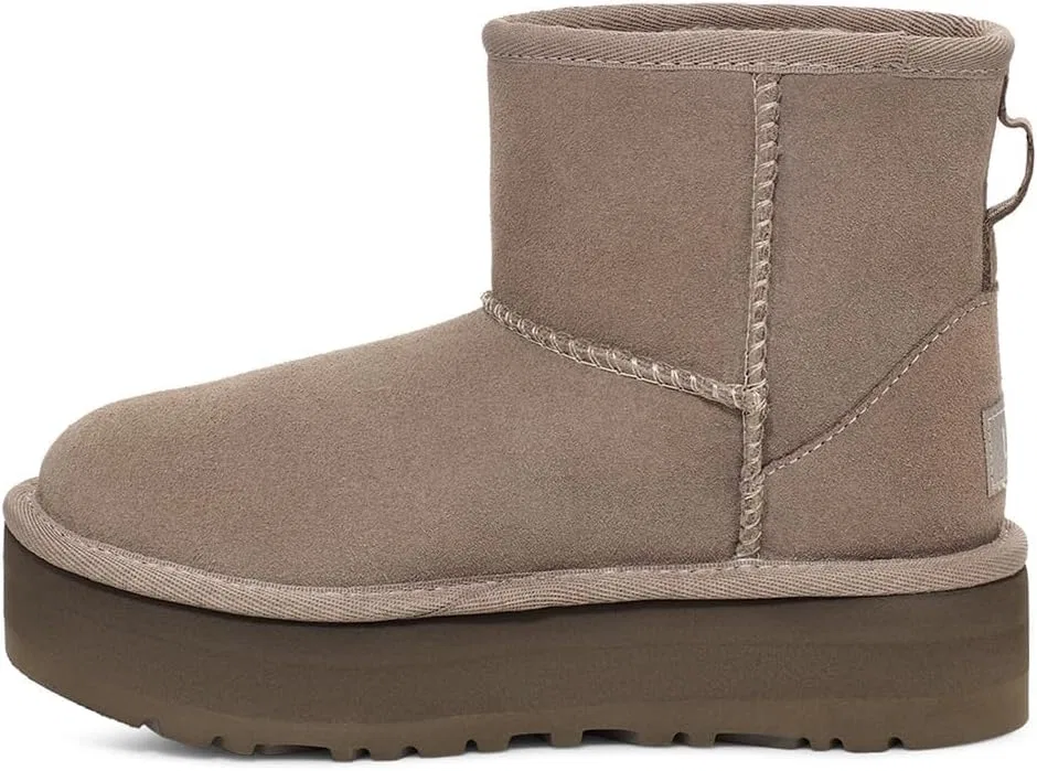 Детские ботинки для девочек Classic Mini Platform UGG, Smoke Plume — фото 4