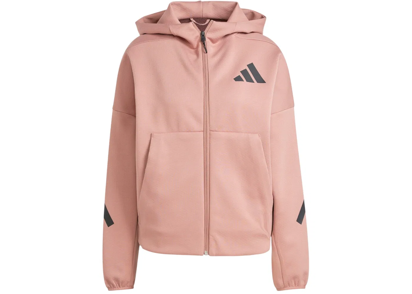 Женская худи на молнии Adidas, Warm Clay