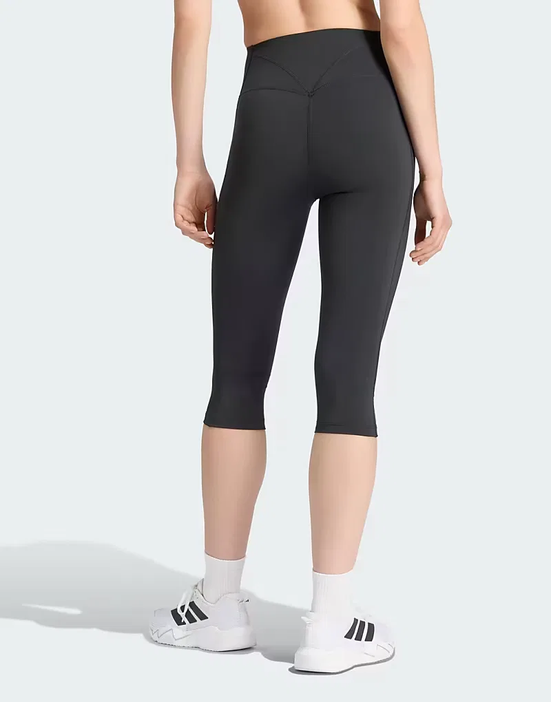 Леггинсы-капри Adidas Performance Optime Workout Contour, черный — фото 2