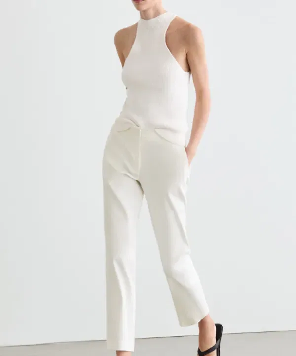 Брюки прямого кроя из льняной смеси, Massimo Dutti — фото 4