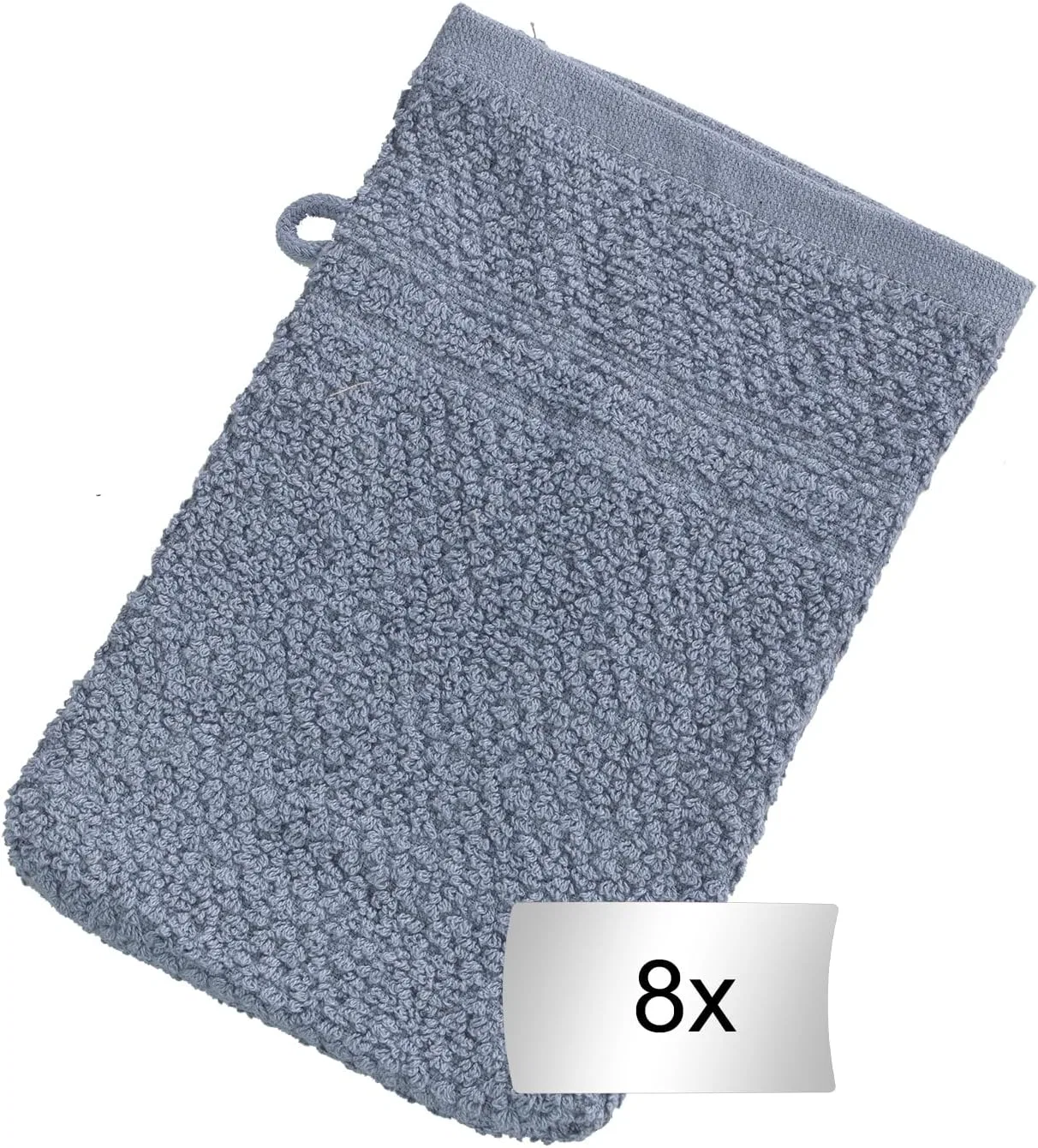 Мочалка для лица 16x22 см, Home4You, набор 8 шт, Серый