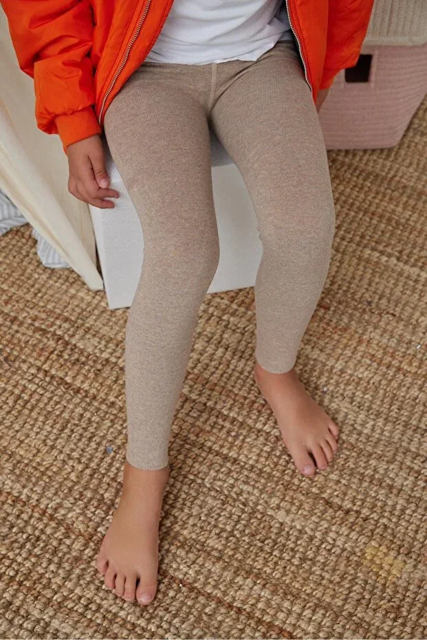 Детские леггинсы для девочек хлопковые Katia&Bony, Beige Mel