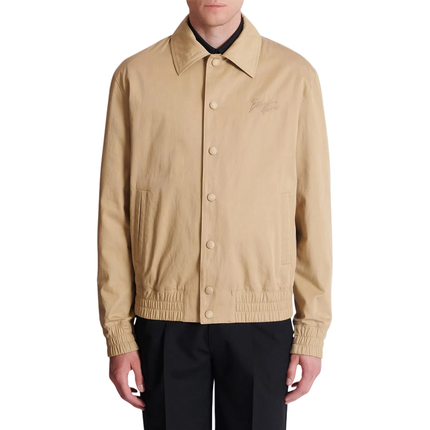 Мужская куртка-бомбер с вышивкой Paris Logo, BALMAIN, Light Umber — фото 3