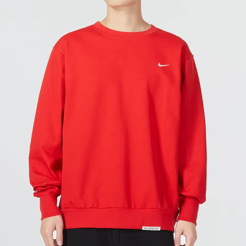 Свитшот с круглым вырезом Solo Swoosh Nike, красный — фото 2