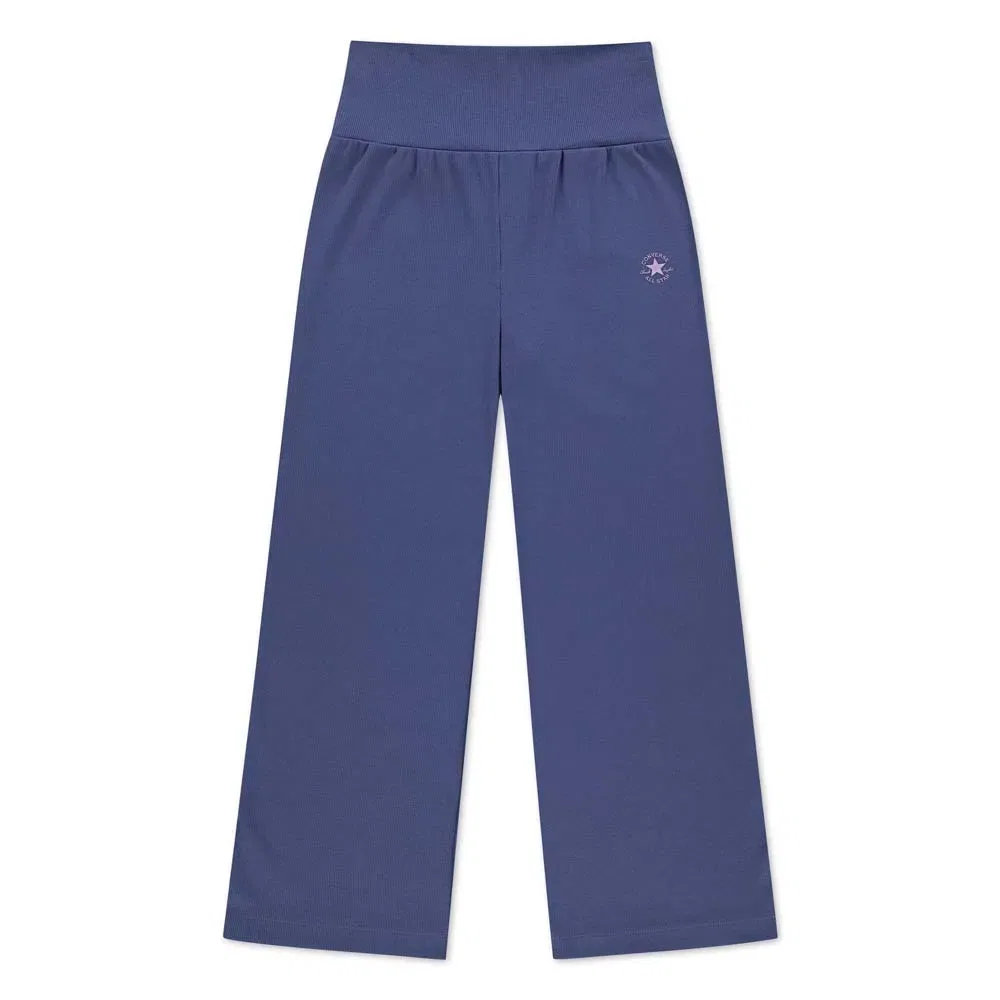 Детские спортивные штаны для девочек Folddown Ribbed Converse kids, Blue