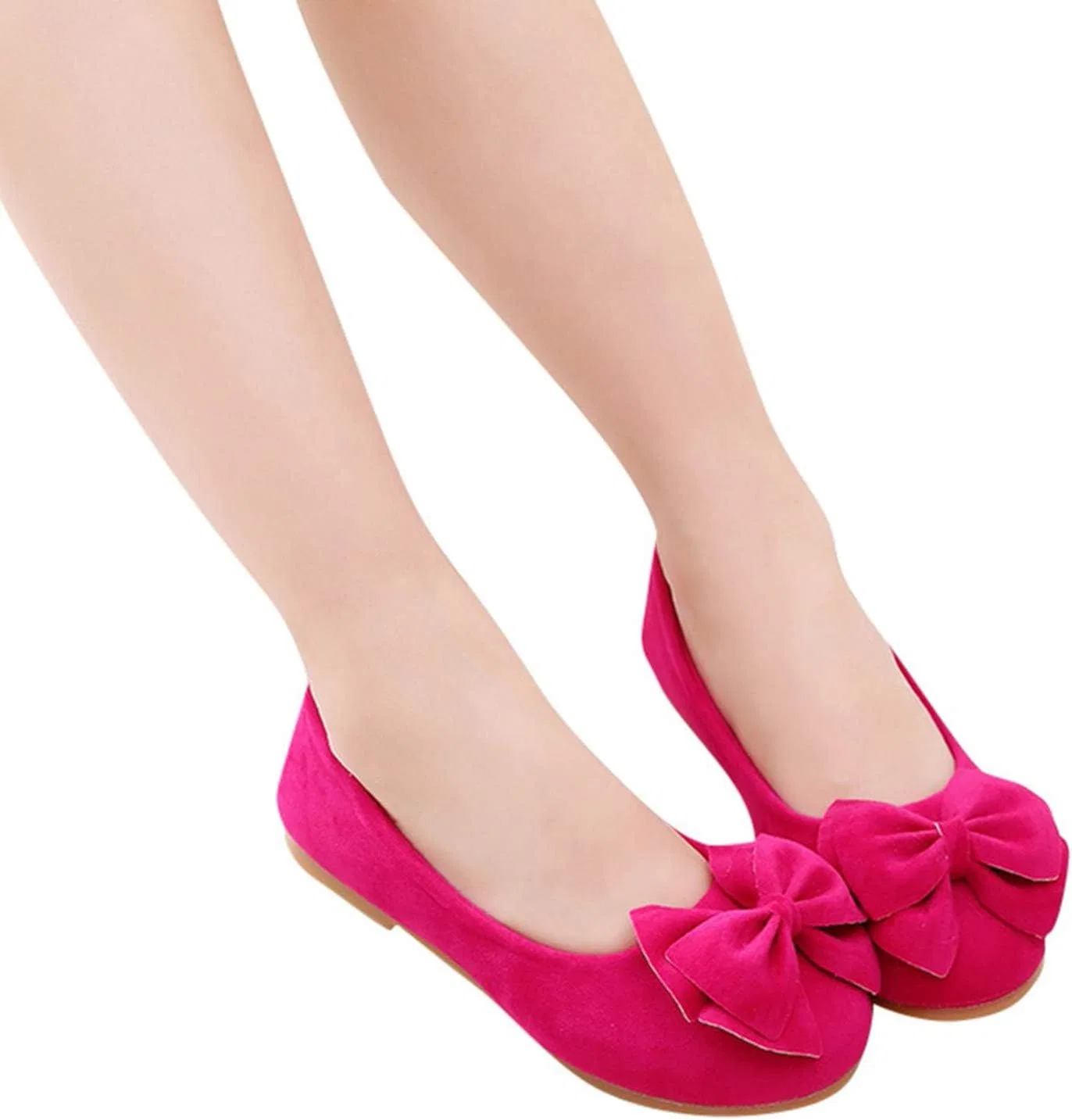 Детские туфли Мэри Джейн с бантом для девочек, Hot Pink — фото 2