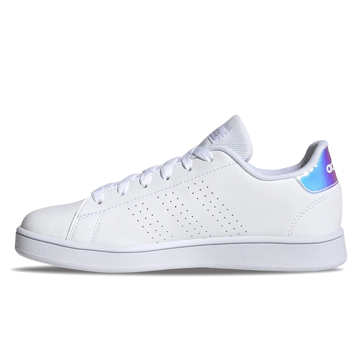 Детские теннисные туфли с кроссовками Advantage K Adidas, Cloud White Silver Metallic — фото 4