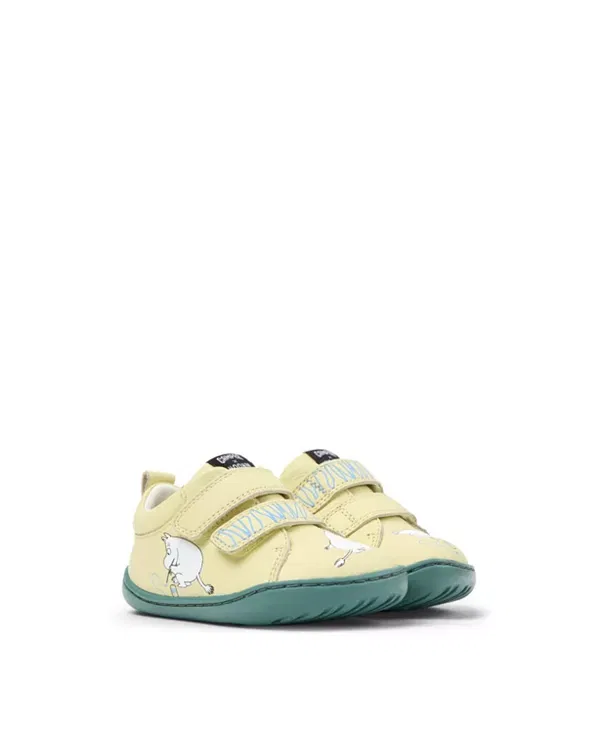 Детские кроссовки кожаные Peu Cami Mismatched Leather Sneakers by Moomin Camper, желтый