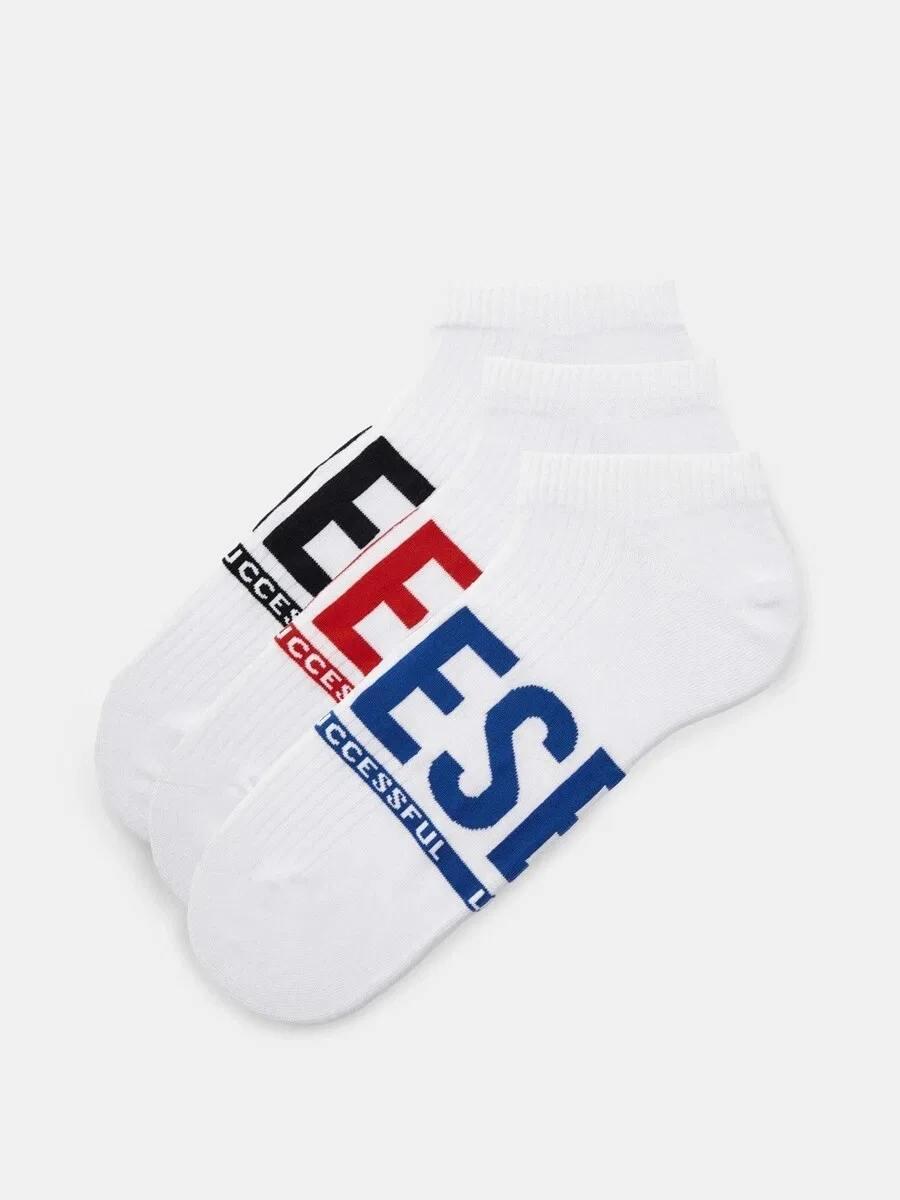 Носки DIESEL Ankle Socks 'SKM-GOST-THREEPACK' белого цвета — фото 2