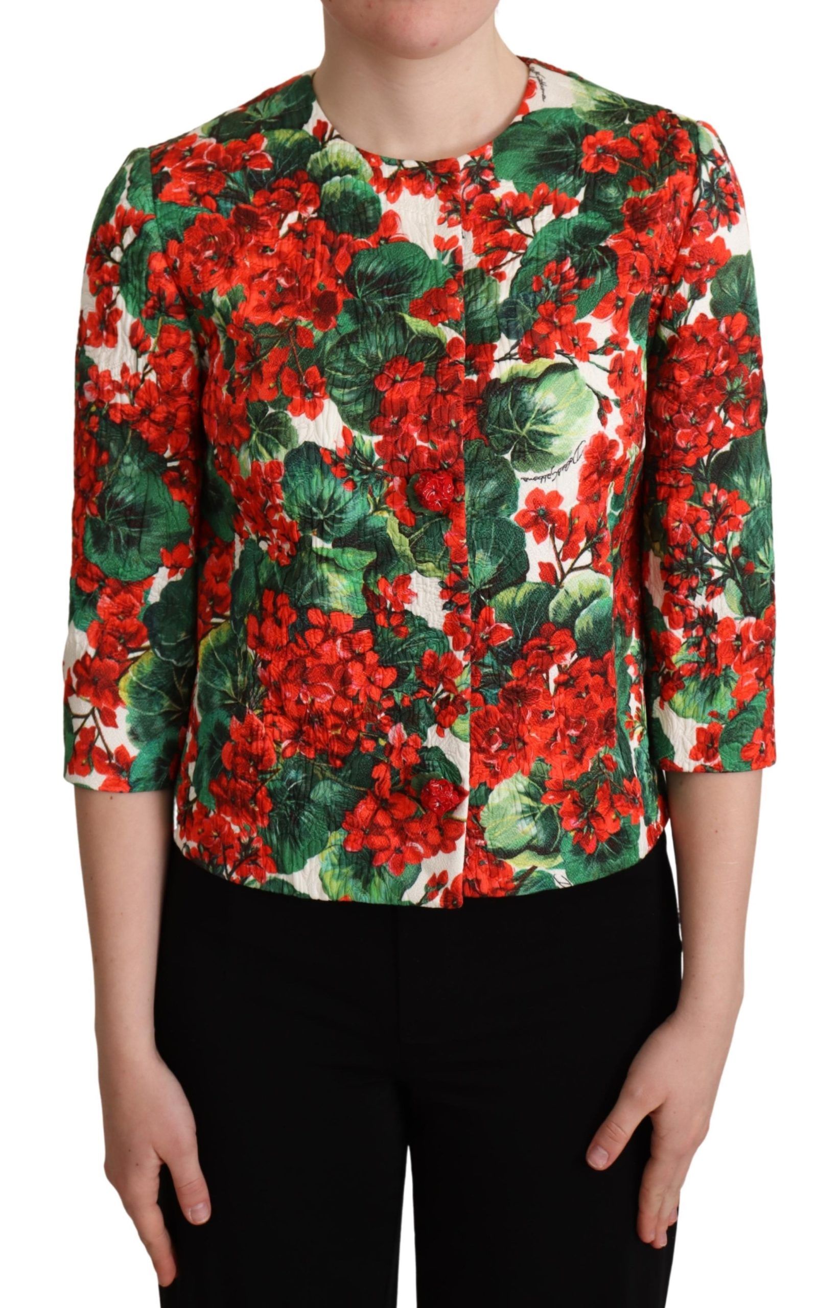 

Изысканное цветочное парчовое пальто-блейзер Dolce & Gabbana, мультиколор