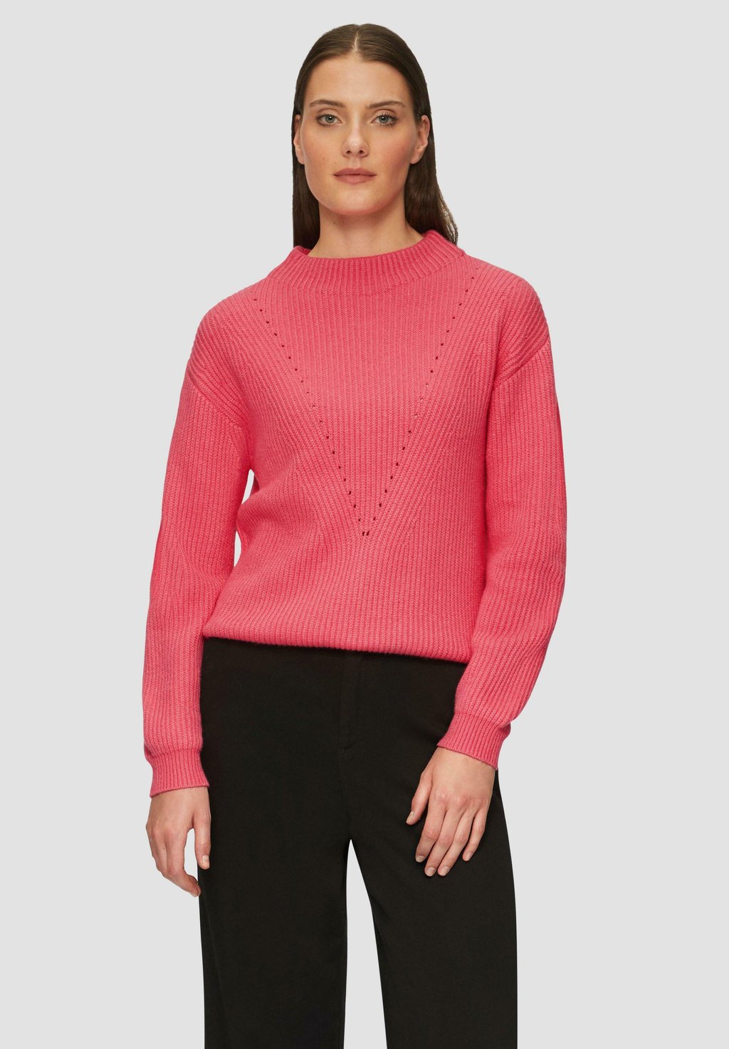 

Джемпер MIT WEITEM STEHKRAGEN s.Oliver BLACK LABEL, розовый