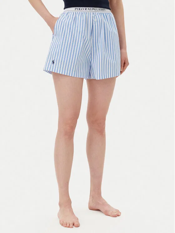 Короткие пижамные шорты regular fit Polo Ralph Lauren, синий