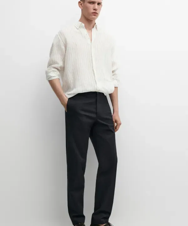 Брюки хлопковые, Slim Fit, Massimo Dutti — фото 2